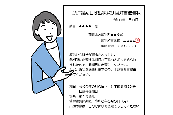 期日呼出状のイメージ